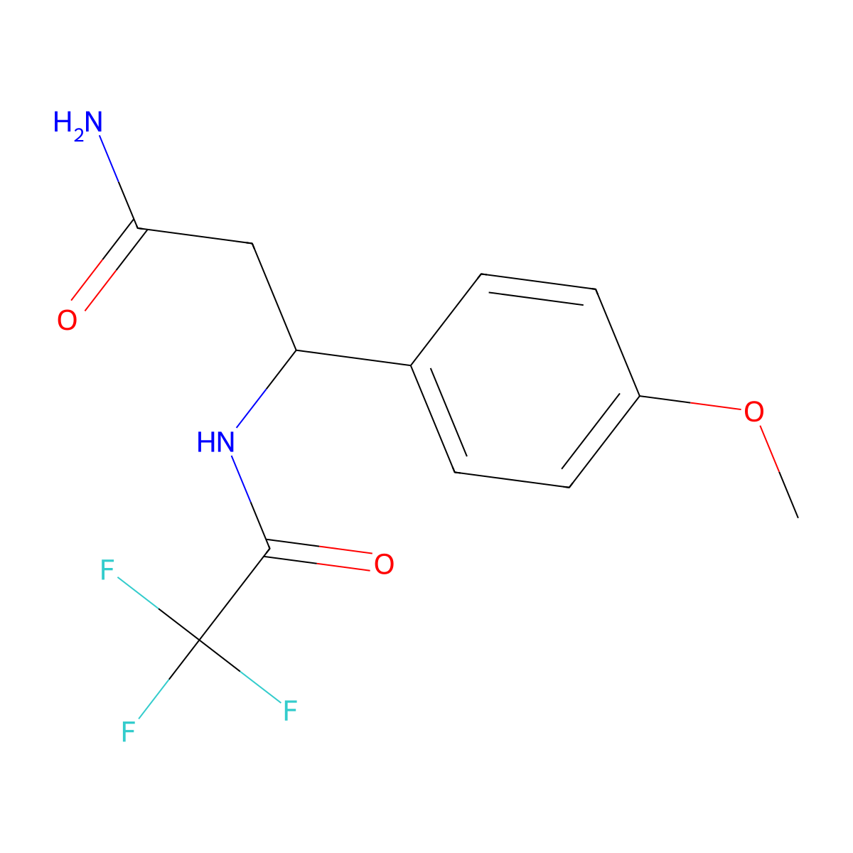 3-(4-Methoxyphenyl)-3-[(2,2,2-trifluoroacetyl)amino]propanamide molecular structure, CAS 444151-78-4