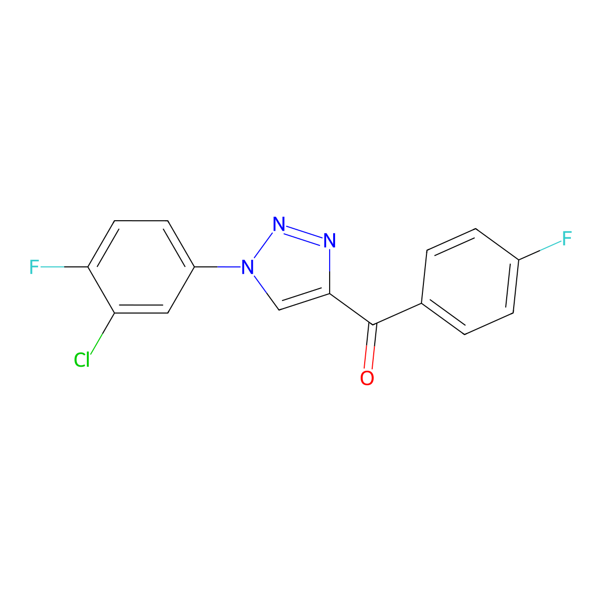 [1-(3-chloro-4-fluorophenyl)-1H-1,2,3-triazol-4-yl](4-fluorophenyl)methanone molecular structure, CAS 444151-90-0