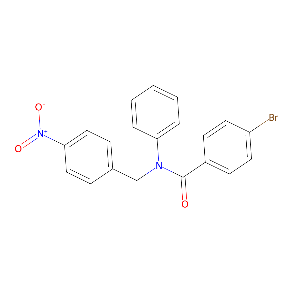 4-Bromo-N-(4-nitrobenzyl)-N-phenylbenzamide molecular structure, CAS 444152-43-6