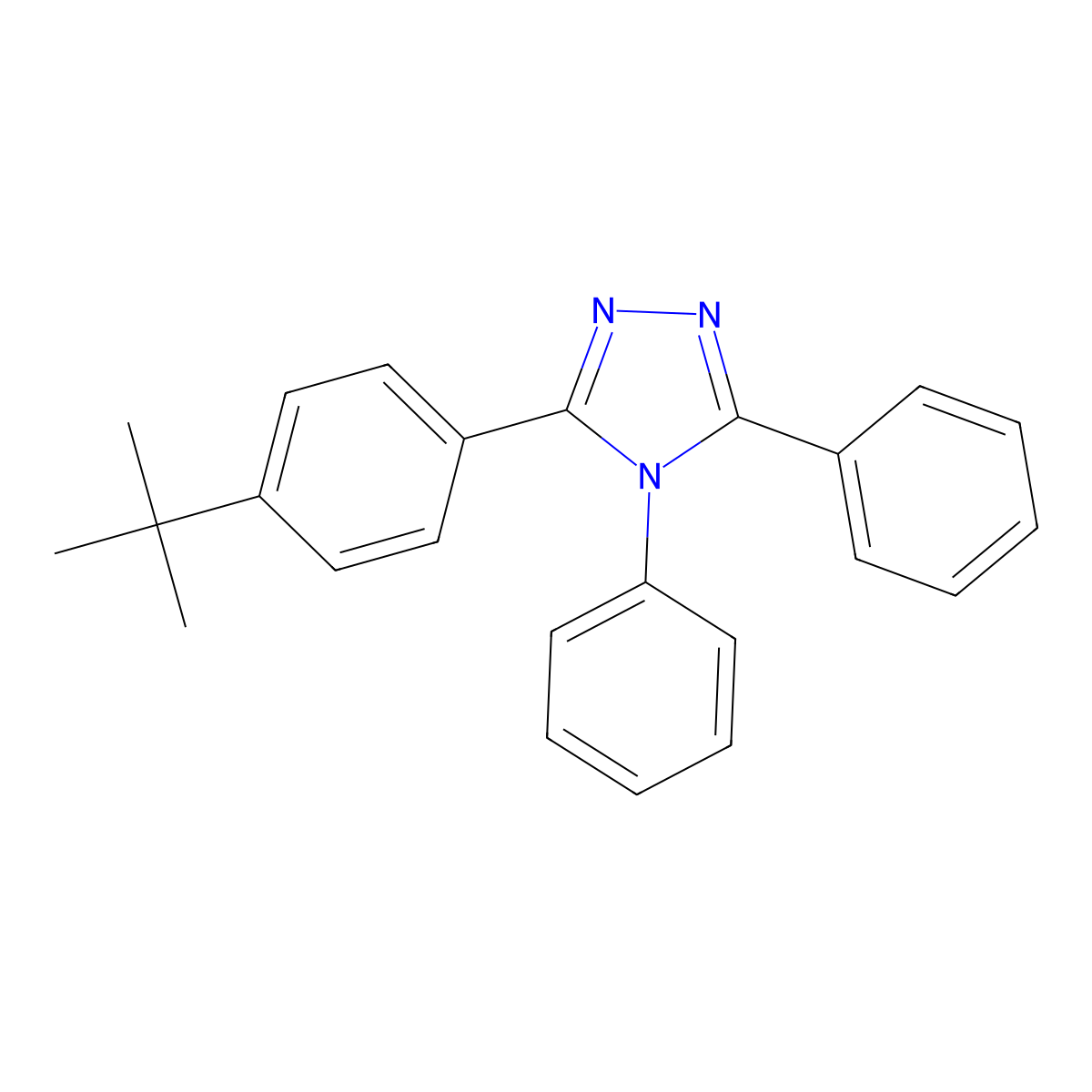 3-(4-(tert-Butyl)phenyl)-4,5-diphenyl-4H-1,2,4-triazole molecular structure, CAS 444153-33-7