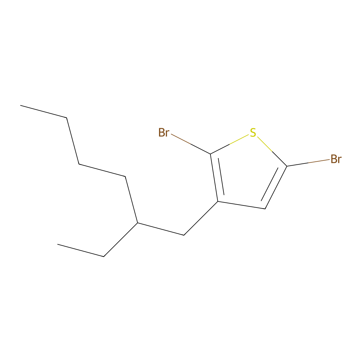 2,5-Dibromo-3-(2-ethylhexyl)thiophene molecular structure, CAS 444177-63-3