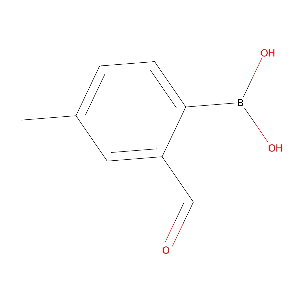 (2-Formyl-4-methylphenyl)boronic acid molecular structure, CAS 444188-28-7