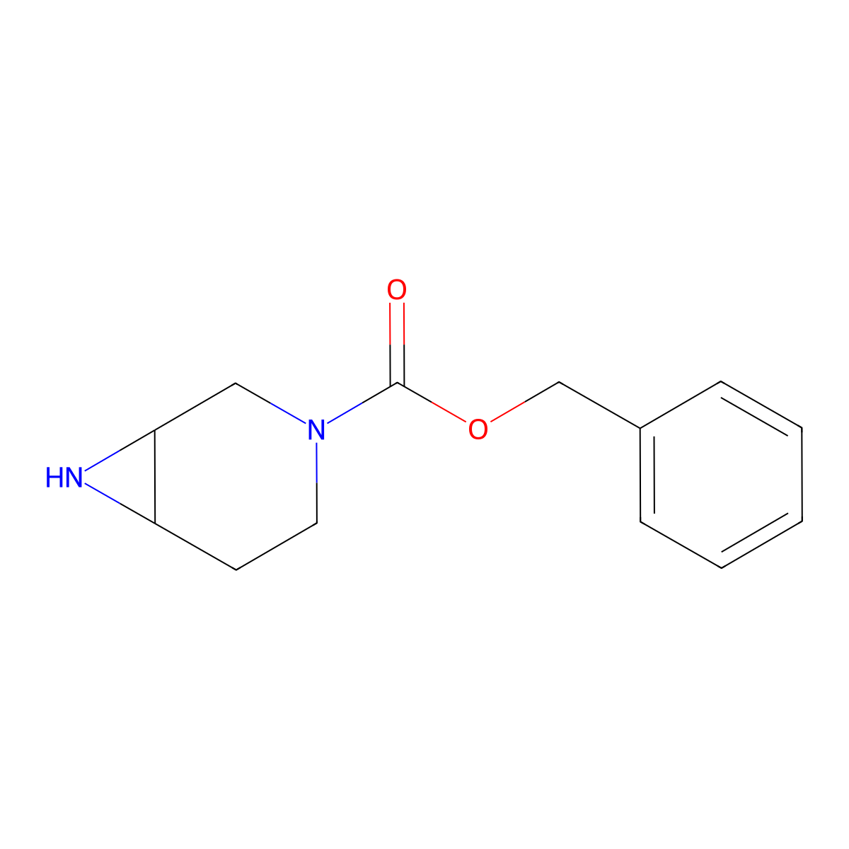 Benzyl 3,7-diazabicyclo[4.1.0]heptane-3-carboxylate molecular structure, CAS 444188-88-9