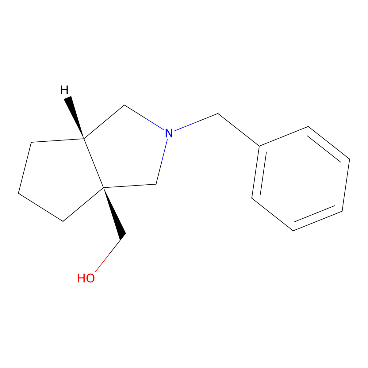 (2-Benzyloctahydrocyclopenta[c]pyrrol-3a-yl)methanol molecular structure, CAS 444192-90-9