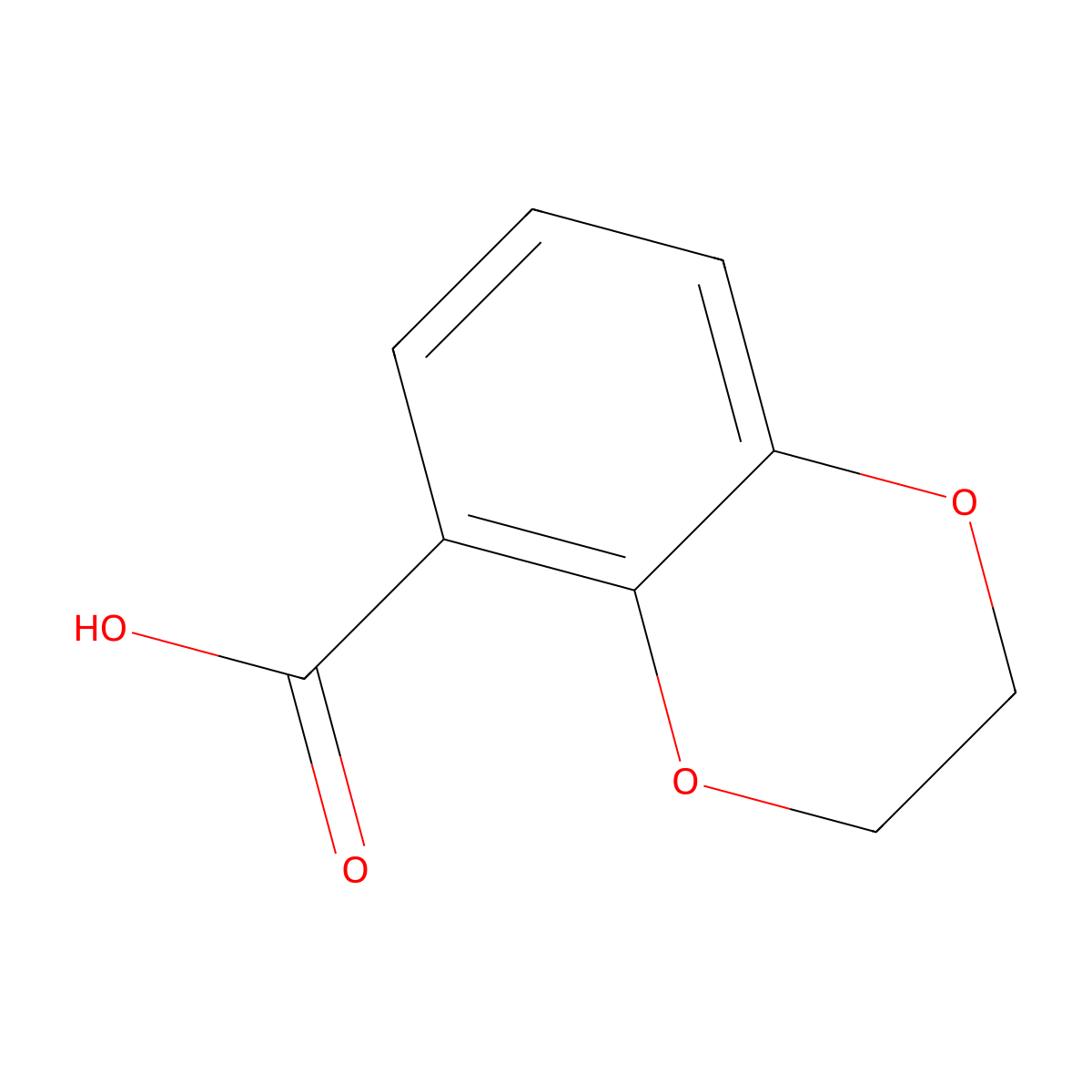 2,3-Dihydro-1,4-benzodioxin-5-carboxylic acid molecular structure, CAS 4442-53-9