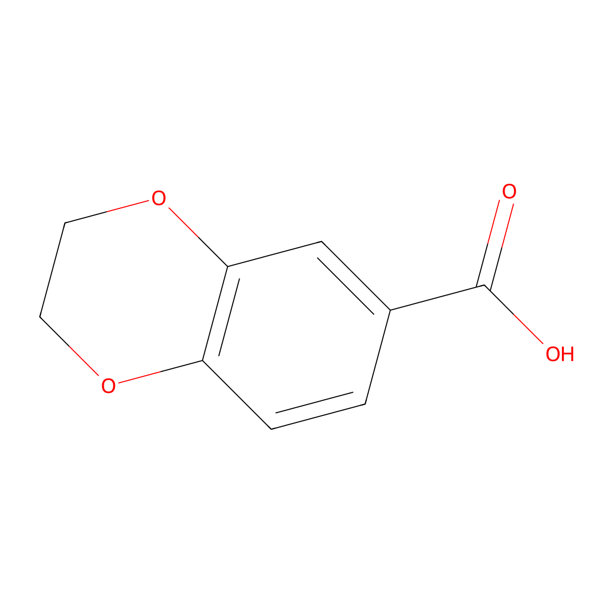 1,4-Benzodioxane-6-carboxylic Acid molecular structure, CAS 4442-54-0