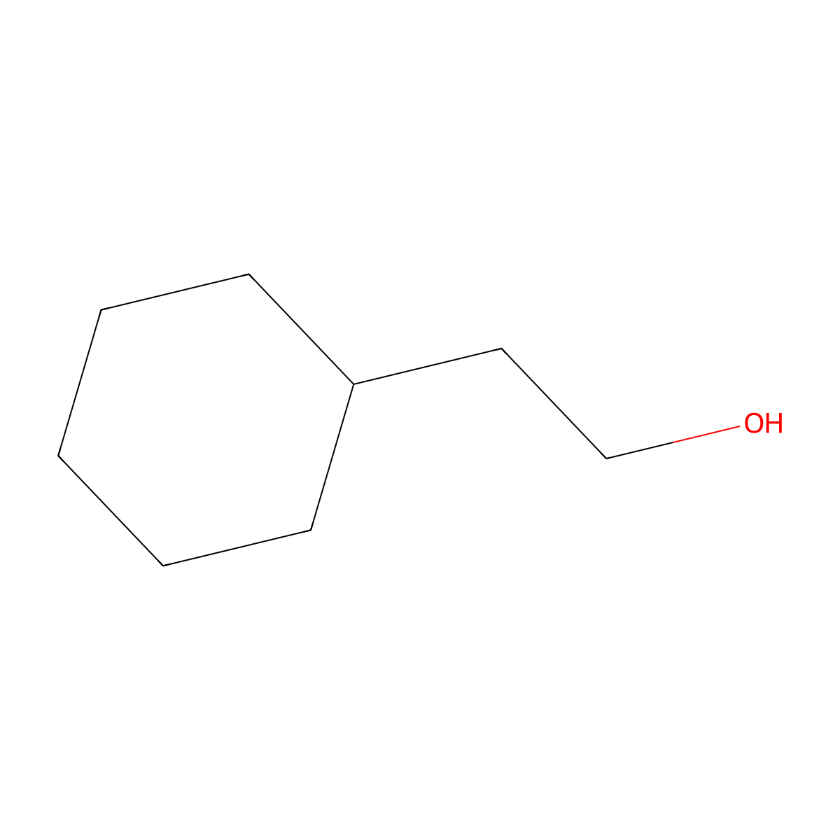 2-Cyclohexylethanol molecular structure, CAS 4442-79-9