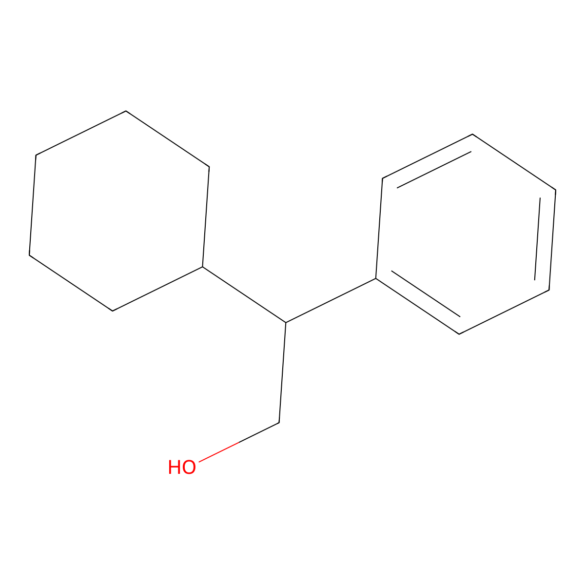 2-Cyclohexyl-2-phenyl-ethanol molecular structure, CAS 4442-83-5