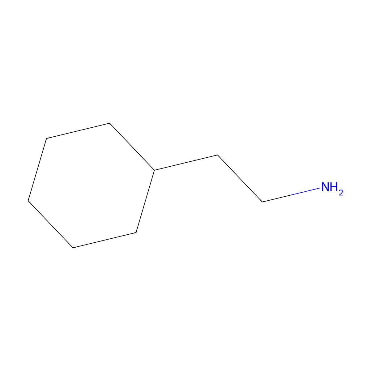 2-Cyclohexylethylamine molecular structure, CAS 4442-85-7