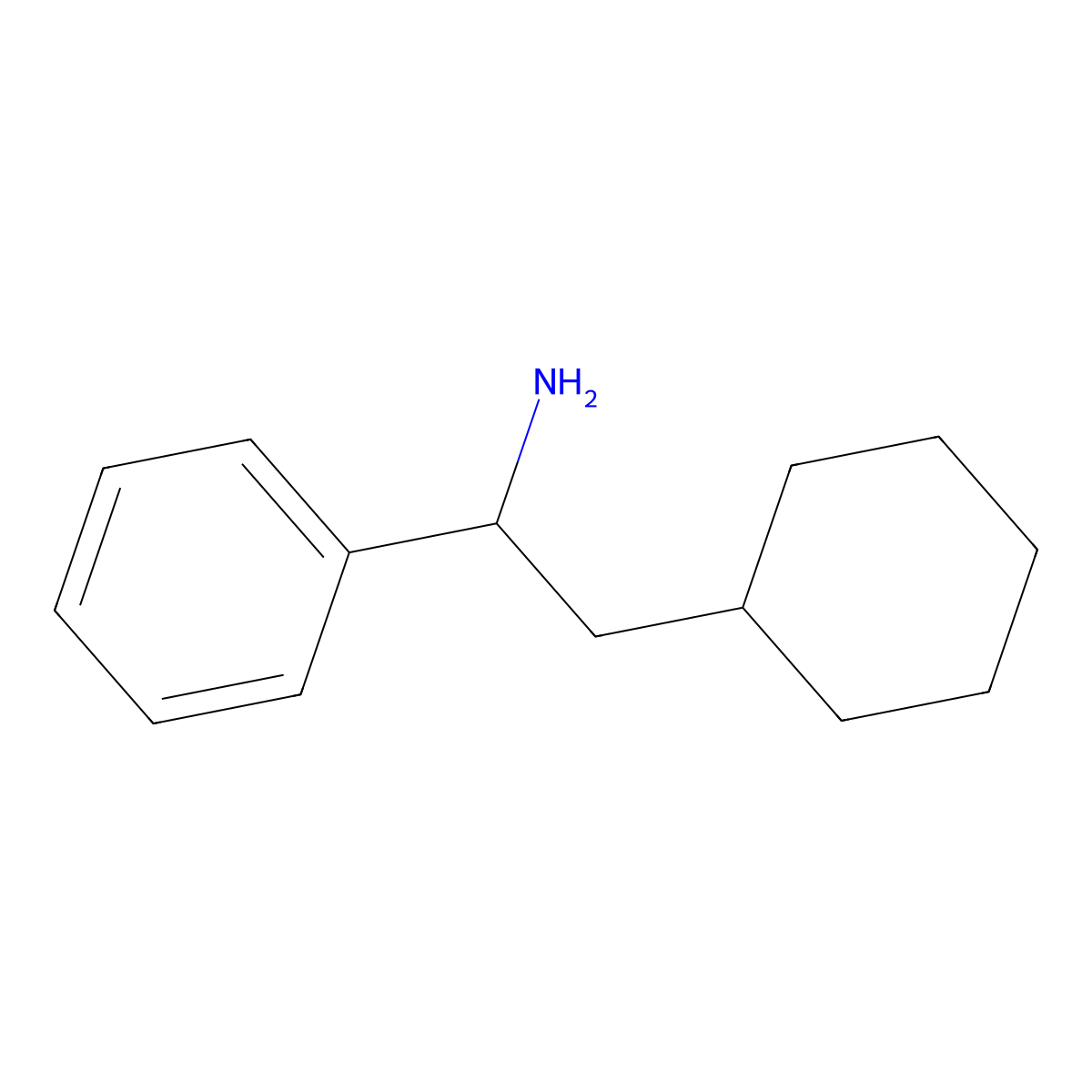2-Cyclohexyl-1-phenylethan-1-amine molecular structure, CAS 4442-88-0