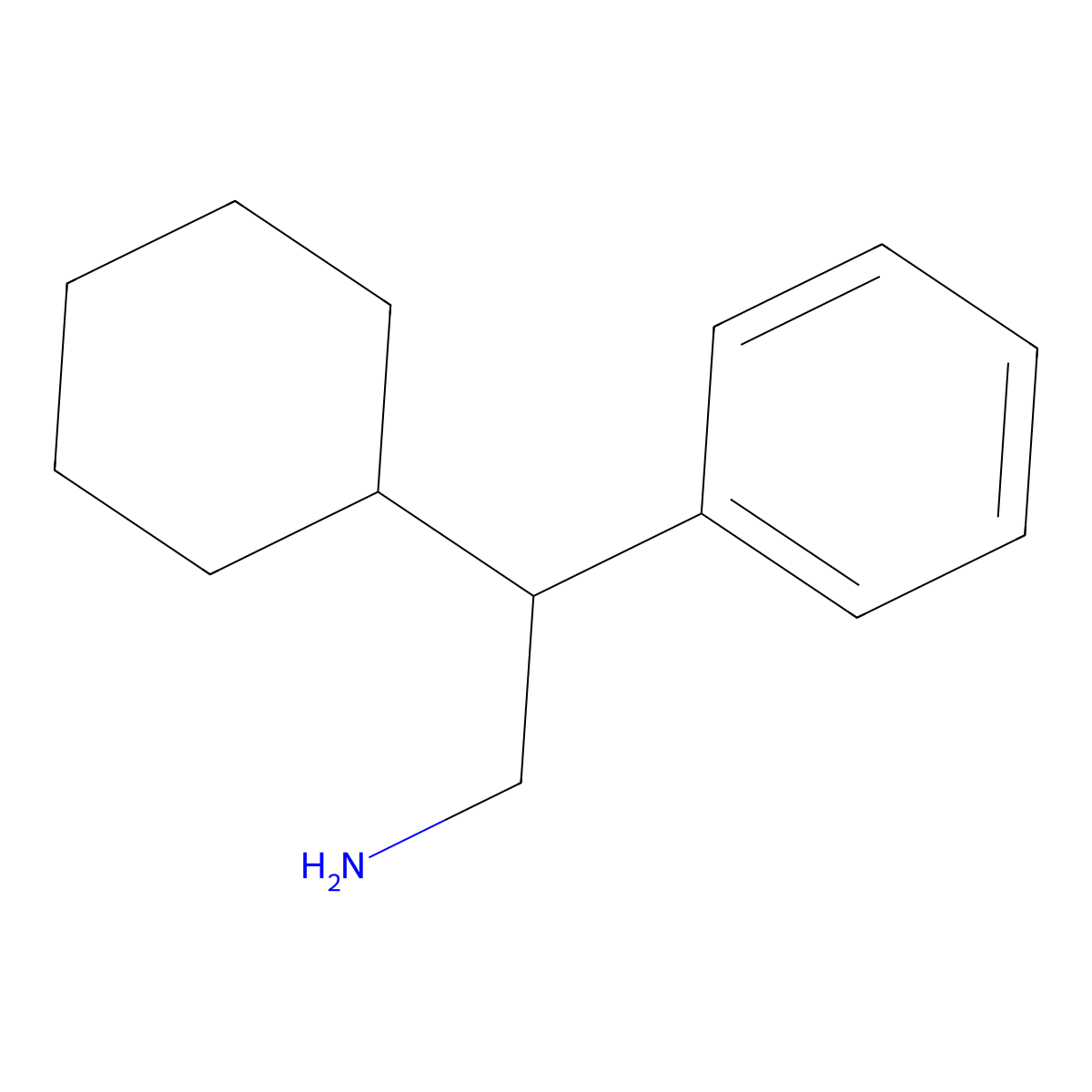 beta-Cyclohexylbenzeneethanamine molecular structure, CAS 4442-89-1