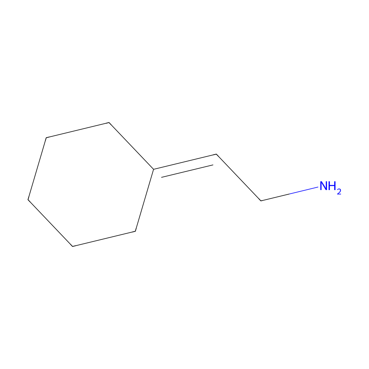 2-Cyclohexylideneethan-1-amine molecular structure, CAS 4442-90-4