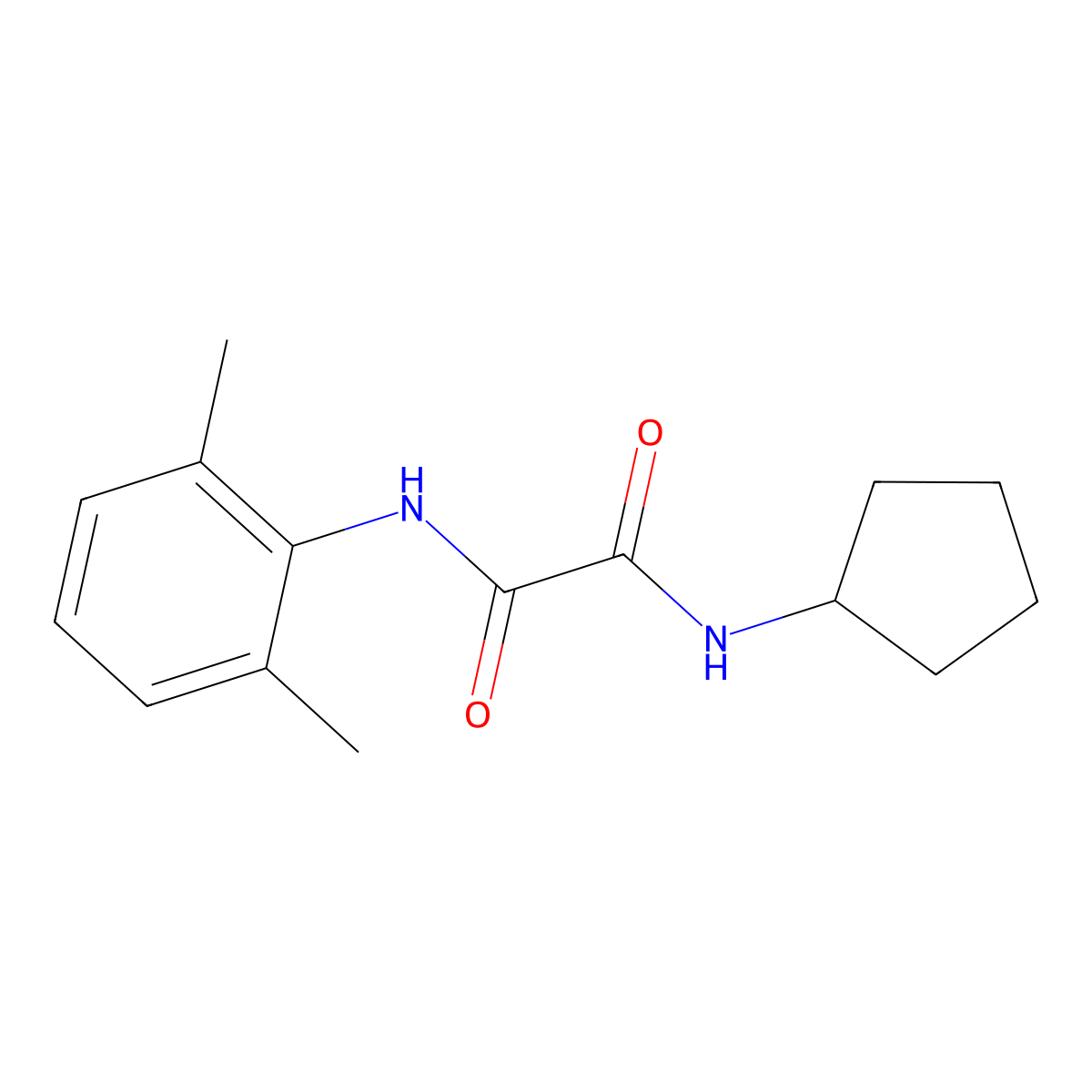 N-cyclopentyl-N'-(2,6-dimethylphenyl)ethanediamide molecular structure, CAS 444284-26-8