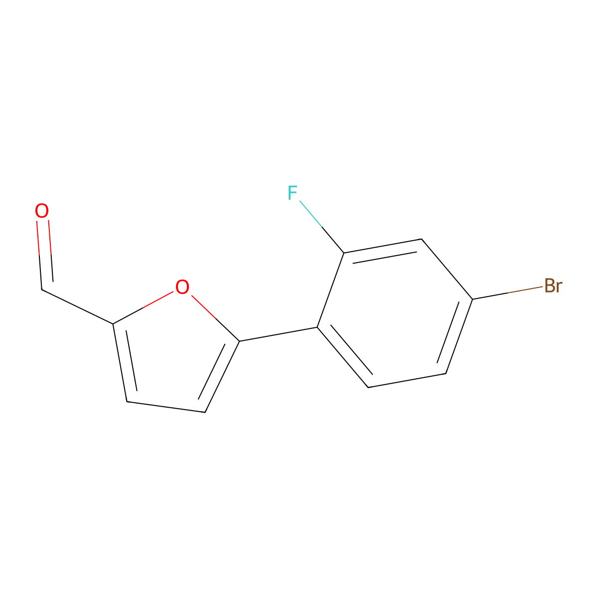 5-(4-Bromo-2-fluorophenyl)furan-2-carbaldehyde molecular structure, CAS 444284-83-7