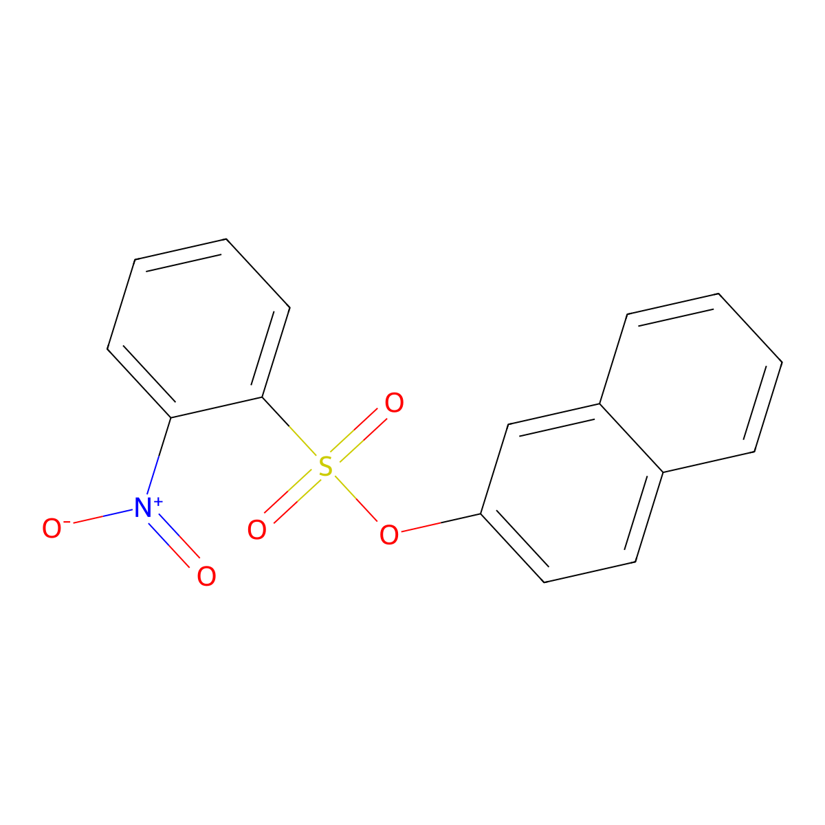 Naphthalen-2-yl 2-nitrobenzene-1-sulfonate molecular structure, CAS 444284-96-2