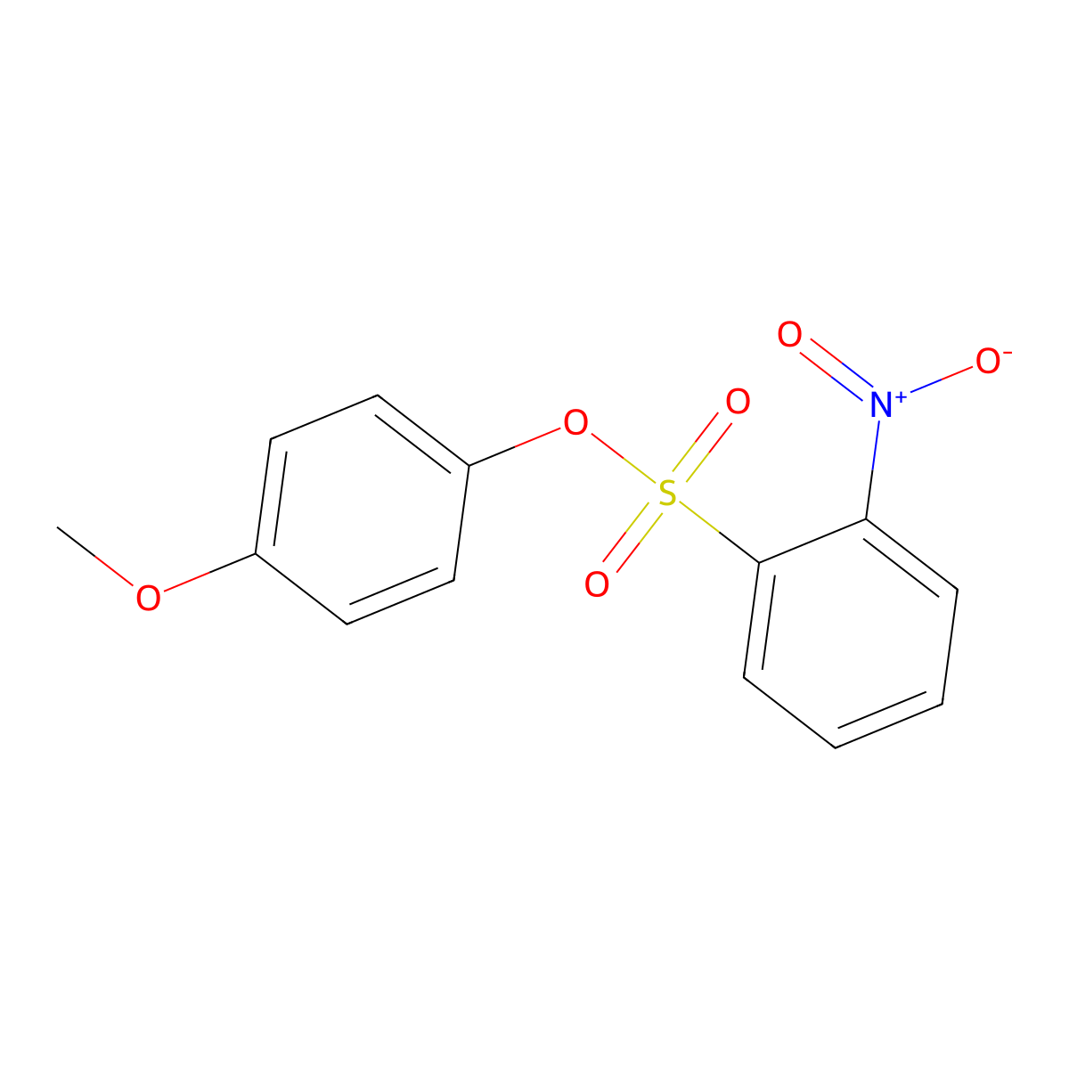 4-Methoxyphenyl 2-nitrobenzene-1-sulfonate molecular structure, CAS 444285-11-4
