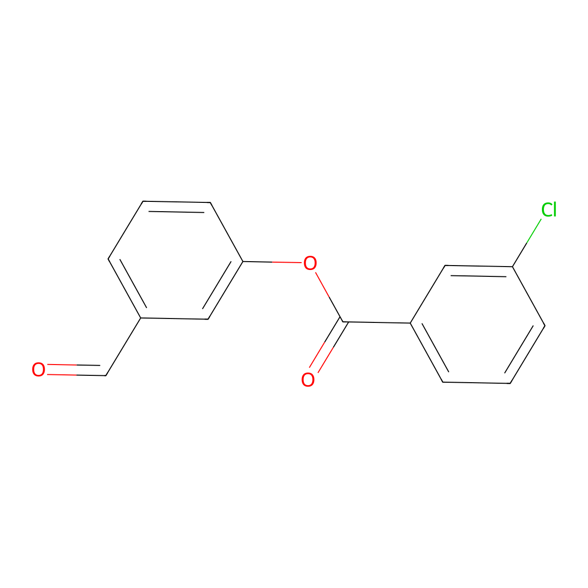 3-Formylphenyl 3-chlorobenzoate molecular structure, CAS 444285-23-8