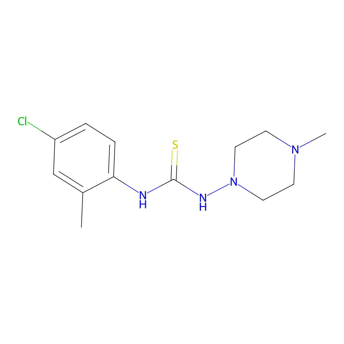 1-(4-Chloro-2-methylphenyl)-3-(4-methylpiperazin-1-yl)thiourea molecular structure, CAS 444285-26-1
