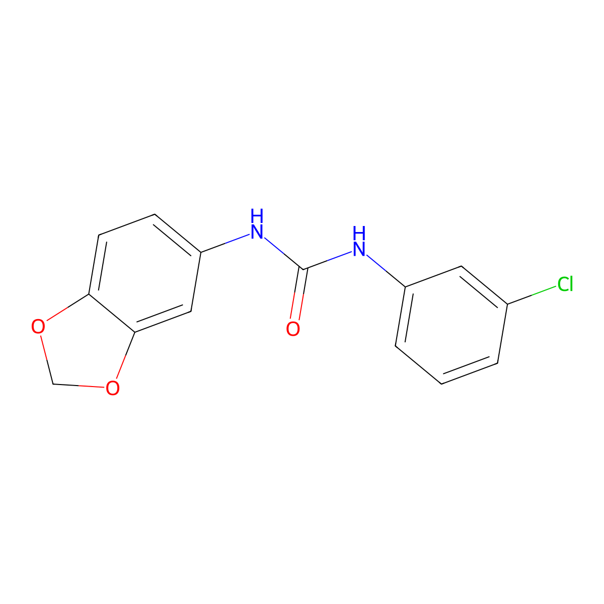 N-(1,3-Benzodioxol-5-YL)-N'-(3-chlorophenyl)urea molecular structure, CAS 444286-01-5