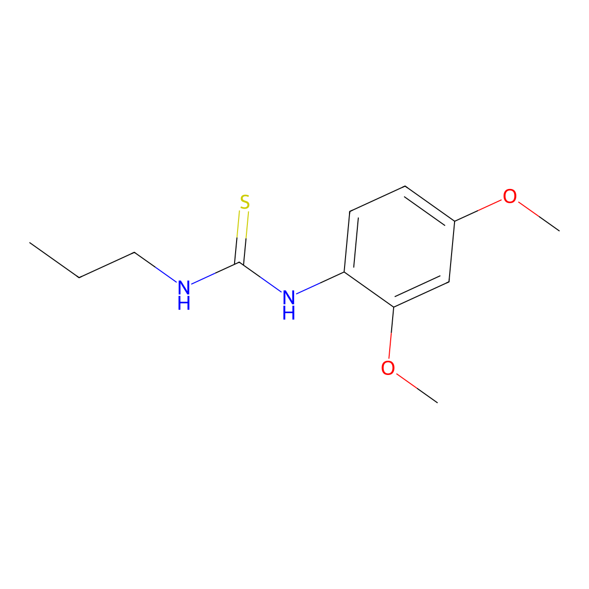 1-(2,4-Dimethoxyphenyl)-3-propylthiourea molecular structure, CAS 444286-15-1