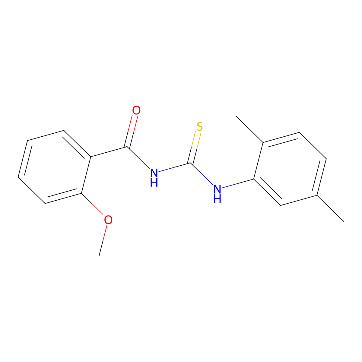 N-[(2,5-dimethylphenyl)carbamothioyl]-2-methoxybenzamide molecular structure, CAS 444286-17-3