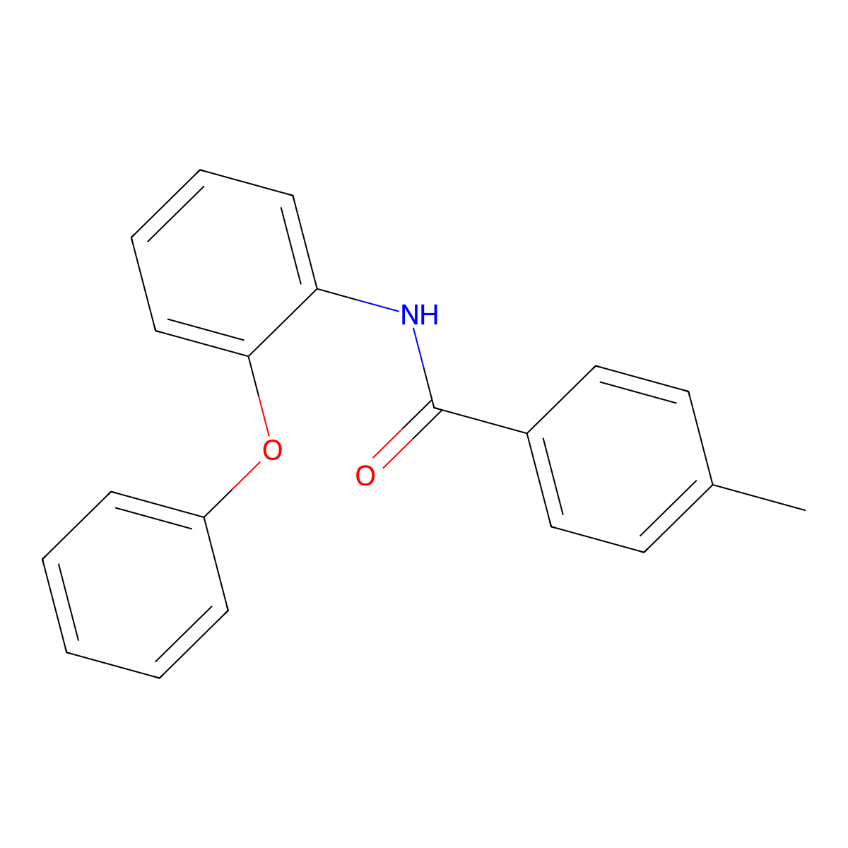 4-methyl-N-(2-phenoxyphenyl)benzamide molecular structure, CAS 444286-59-3