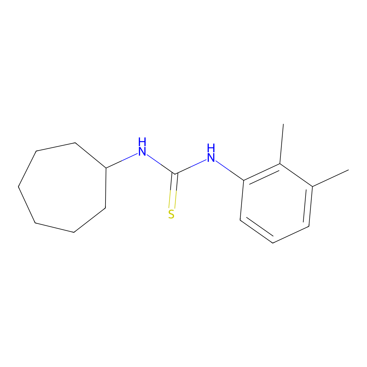 1-Cycloheptyl-3-(2,3-dimethylphenyl)thiourea molecular structure, CAS 444286-67-3