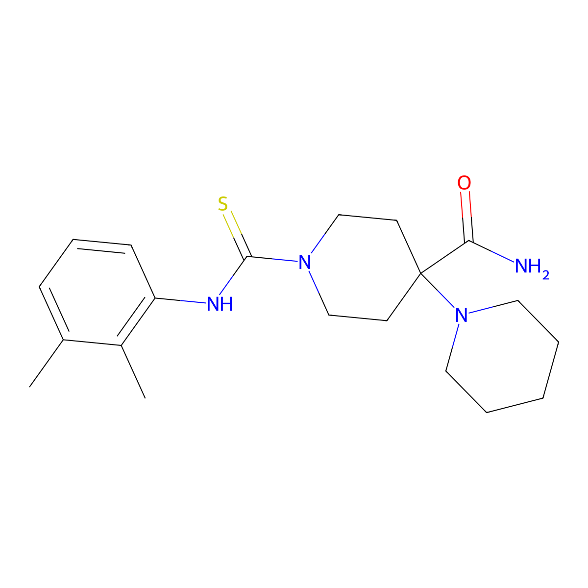 1'-[(2,3-Dimethylphenyl)carbamothioyl]-1,4'-bipiperidine-4'-carboxamide molecular structure, CAS 444286-90-2