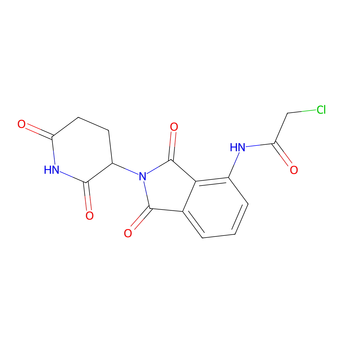 2-Chloro-N-(2-(2,6-dioxopiperidin-3-yl)-1,3-dioxoisoindolin-4-yl)acetamide molecular structure, CAS 444287-84-7