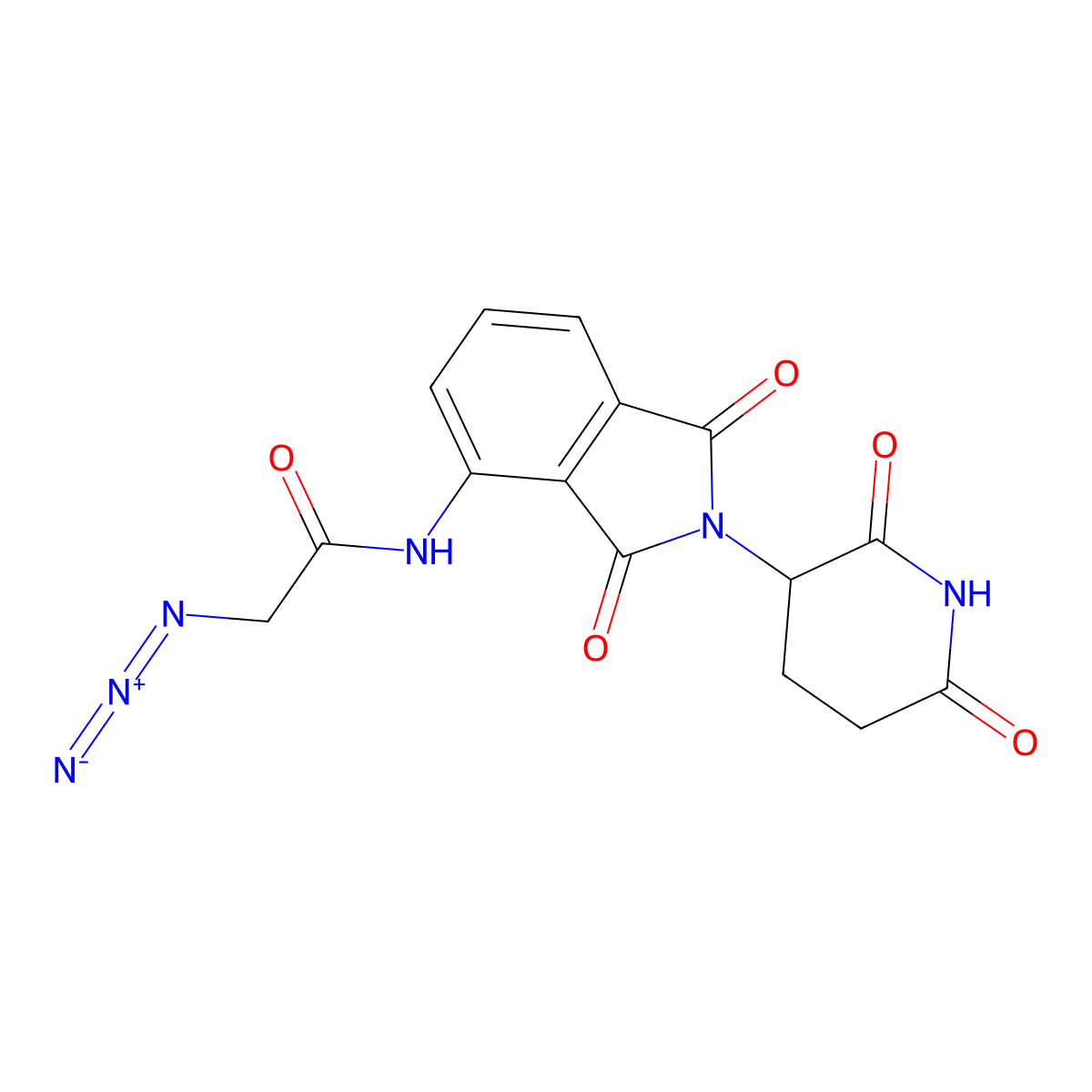 2-azido-N-[2-(2,6-dioxopiperidin-3-yl)-1,3-dioxo-2,3-dihydro-1H-isoindol-4-yl]acetamide molecular structure, CAS 444287-85-8