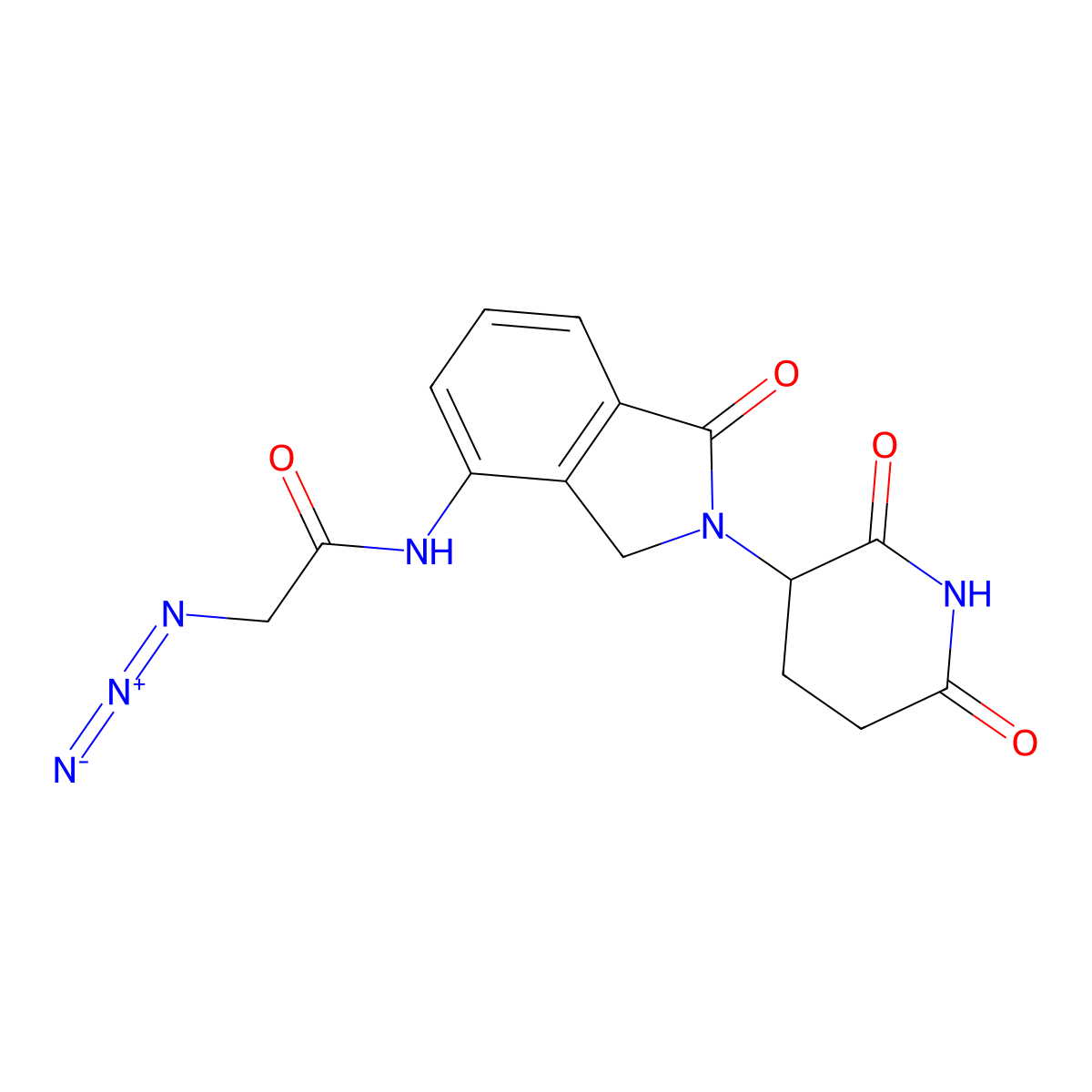 2-azido-N-(2-(2,6-dioxopiperidin-3-yl)-1-oxo-2,3-dihydro-1H-isoindol-4-yl)acetamide molecular structure, CAS 444287-88-1