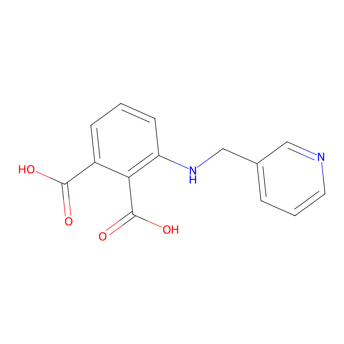 3-[(Pyridin-3-ylmethyl)-amino]-phthalic acid molecular structure, CAS 444288-77-1