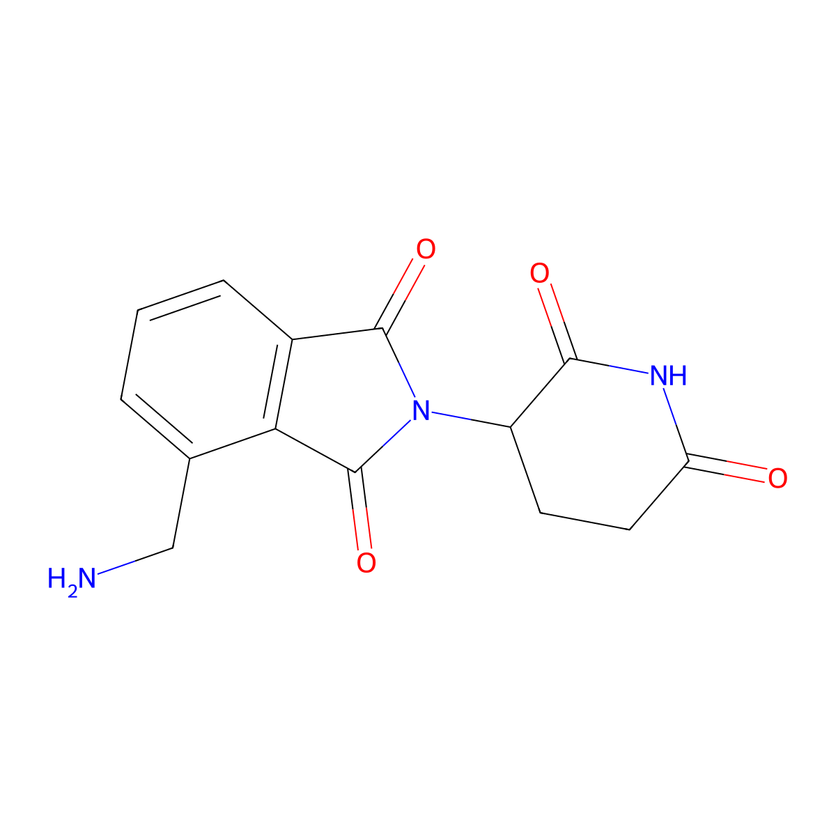 4-(Aminomethyl)-2-(2,6-dioxopiperidin-3-yl)isoindoline-1,3-dione molecular structure, CAS 444289-08-1
