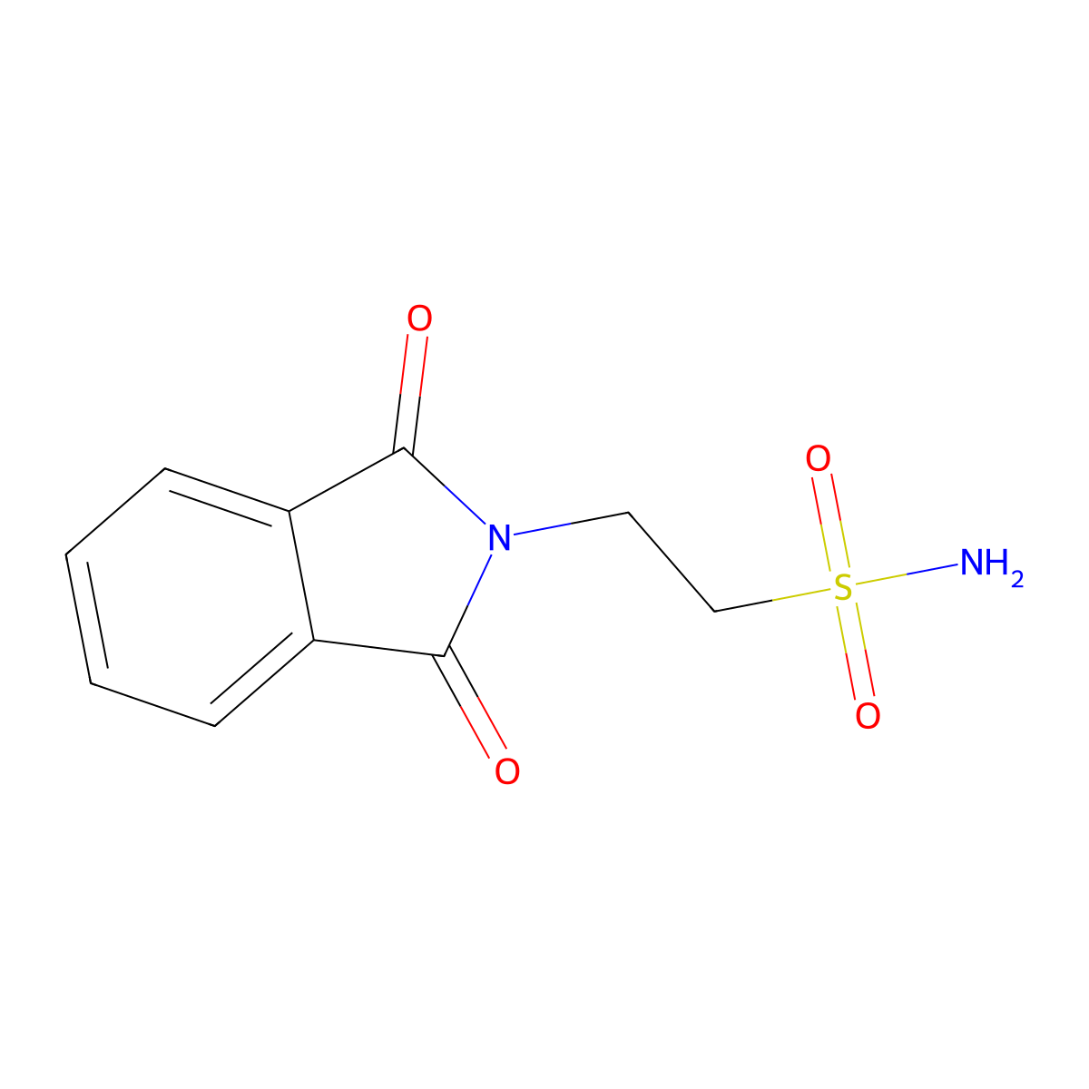 2-Phthalimidoethanesulfonamide molecular structure, CAS 4443-23-6