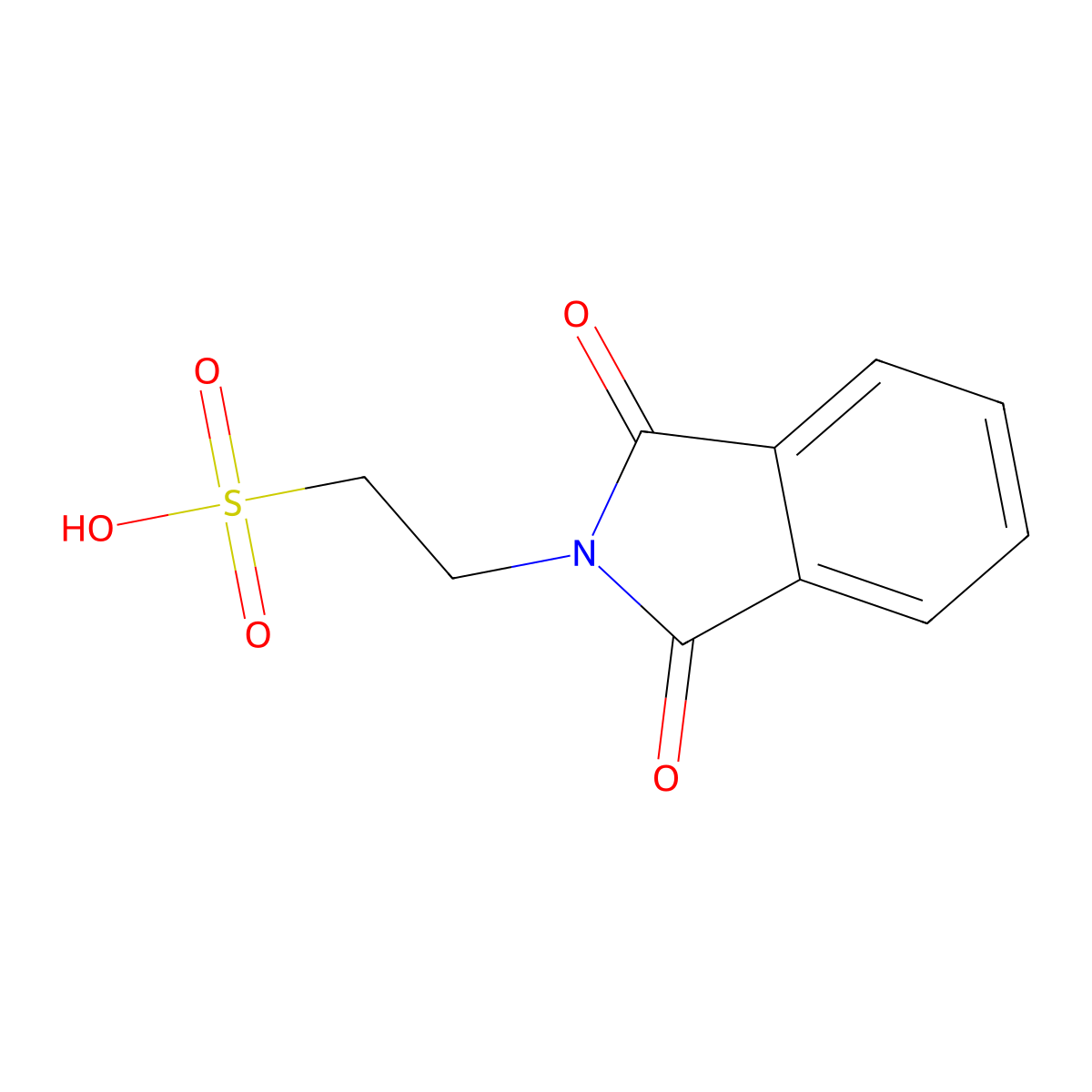 2-(1,3-Dioxoisoindolin-2-yl)ethanesulfonic acid molecular structure, CAS 4443-24-7