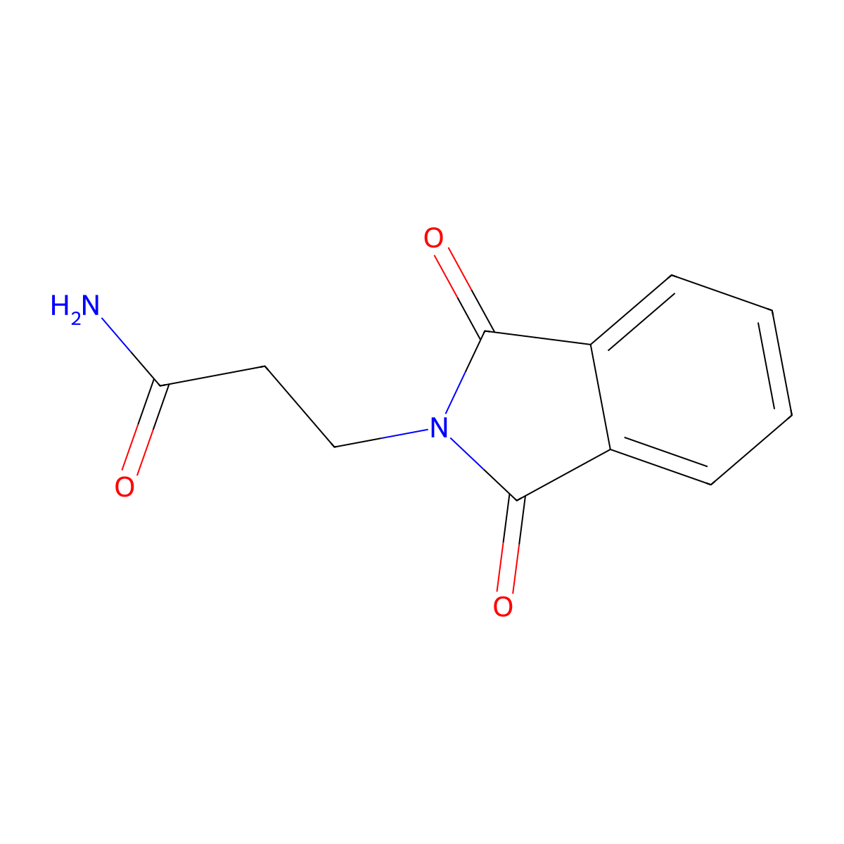 3-(1,3-Dioxoisoindolin-2-yl)propanamide molecular structure, CAS 4443-33-8