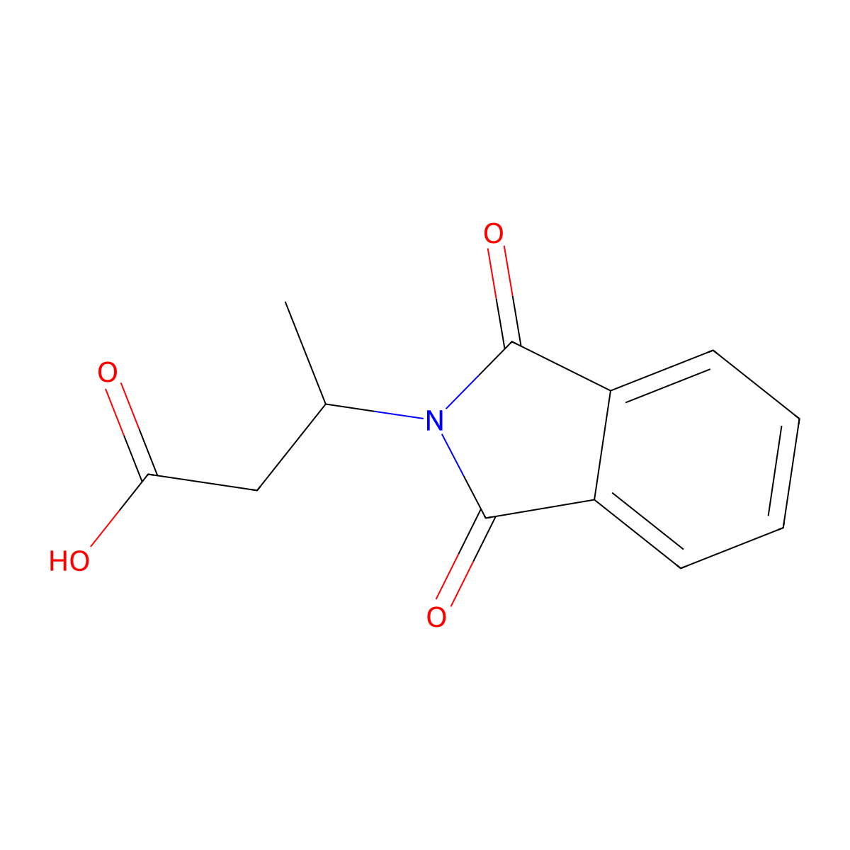 3-(1,3-Dioxo-1,3-dihydro-2H-isoindol-2-yl)butanoic acid molecular structure, CAS 4443-37-2