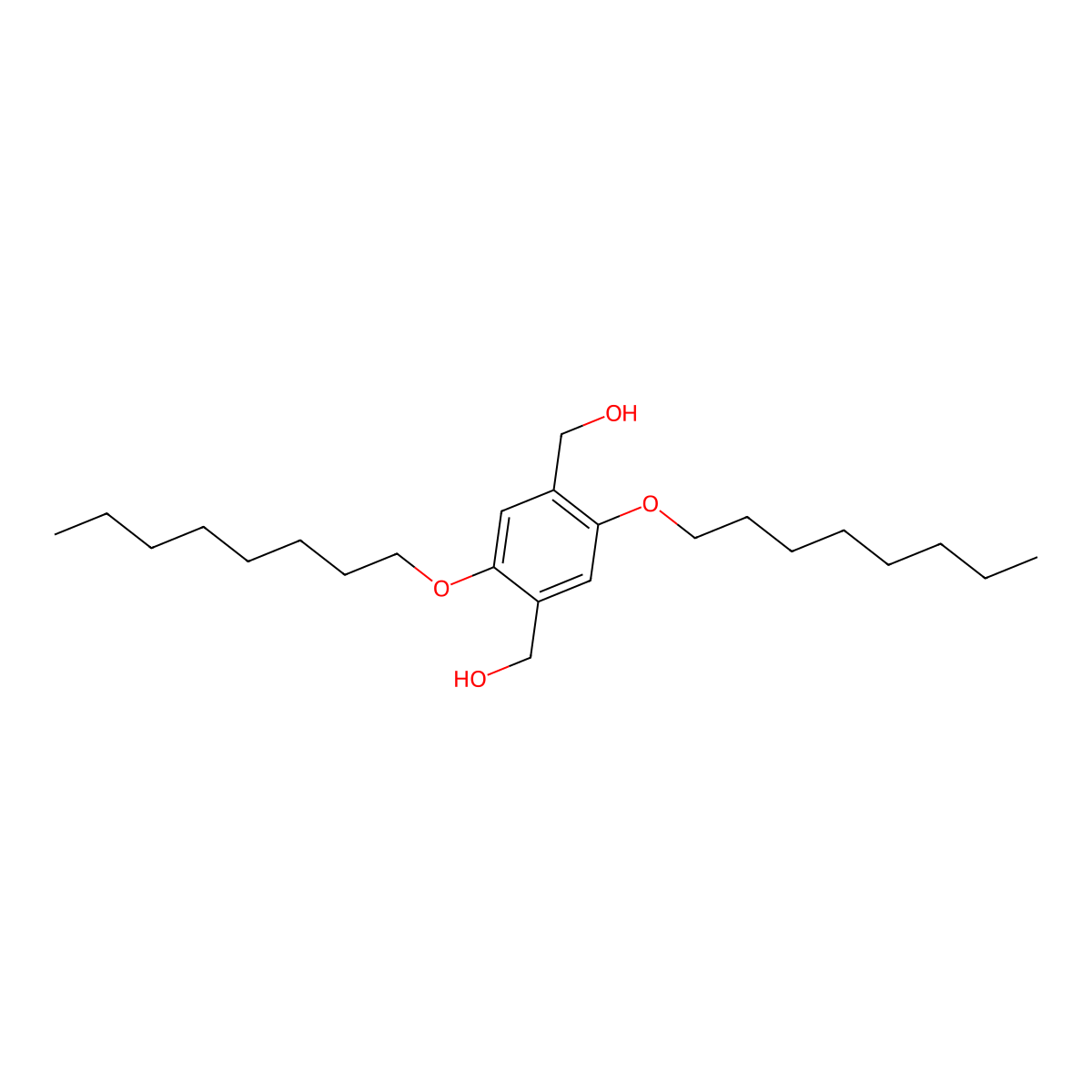2,5-Bis(octyloxy)-1,4-bis(hydroxymethyl)benzene molecular structure, CAS 444308-65-0