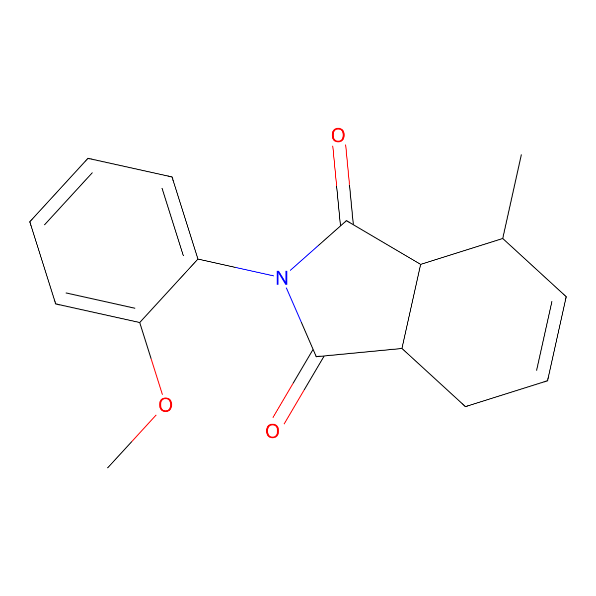 2-(2-Methoxyphenyl)-4-methyl-3a,4,7,7a-tetrahydroisoindole-1,3-dione molecular structure, CAS 444336-47-4