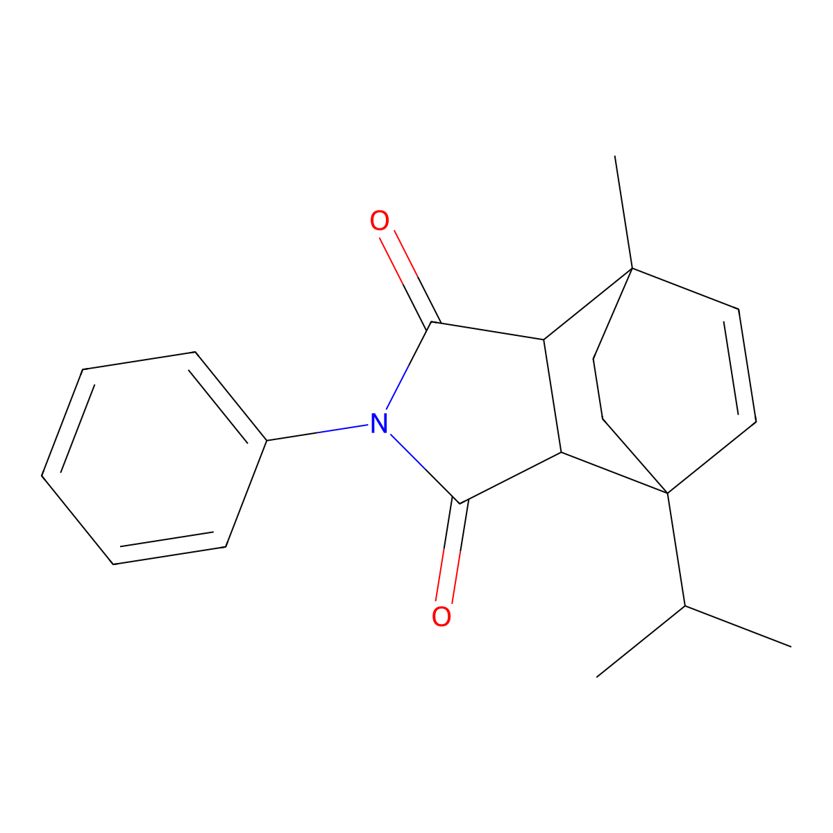 4-isopropyl-7-methyl-2-phenyl-3a,4,7,7a-tetrahydro-1H-4,7-ethanoisoindole-1,3(2H)-dione molecular structure, CAS 444336-79-2