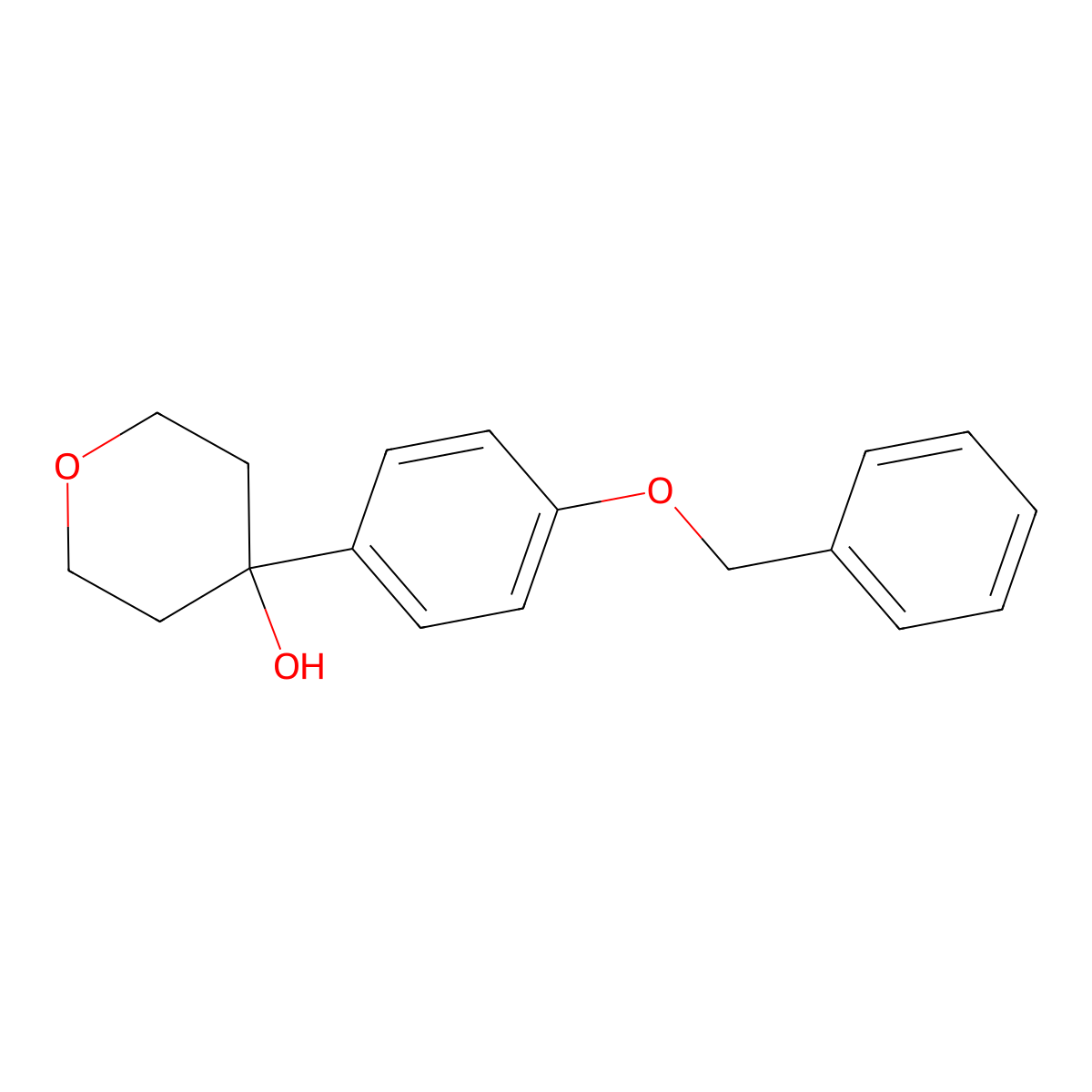 4-[4-(Benzyloxy)phenyl]oxan-4-ol molecular structure, CAS 444341-90-6