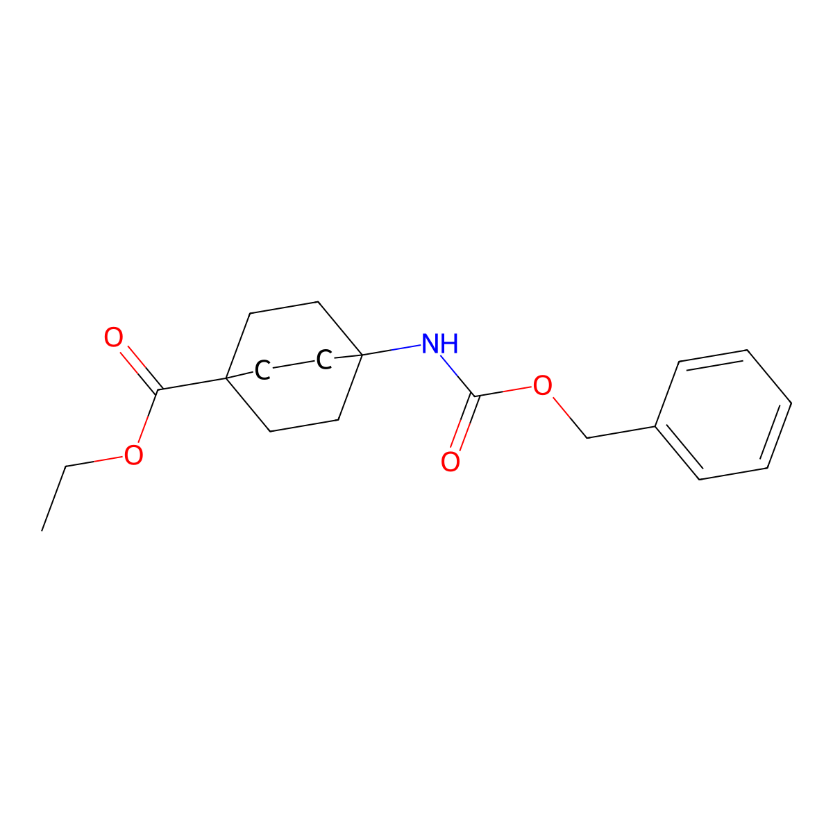 Ethyl 4-(benzyloxycarbonylamino)bicyclo[2.2.2]octane-1-carboxylate molecular structure, CAS 444344-90-5