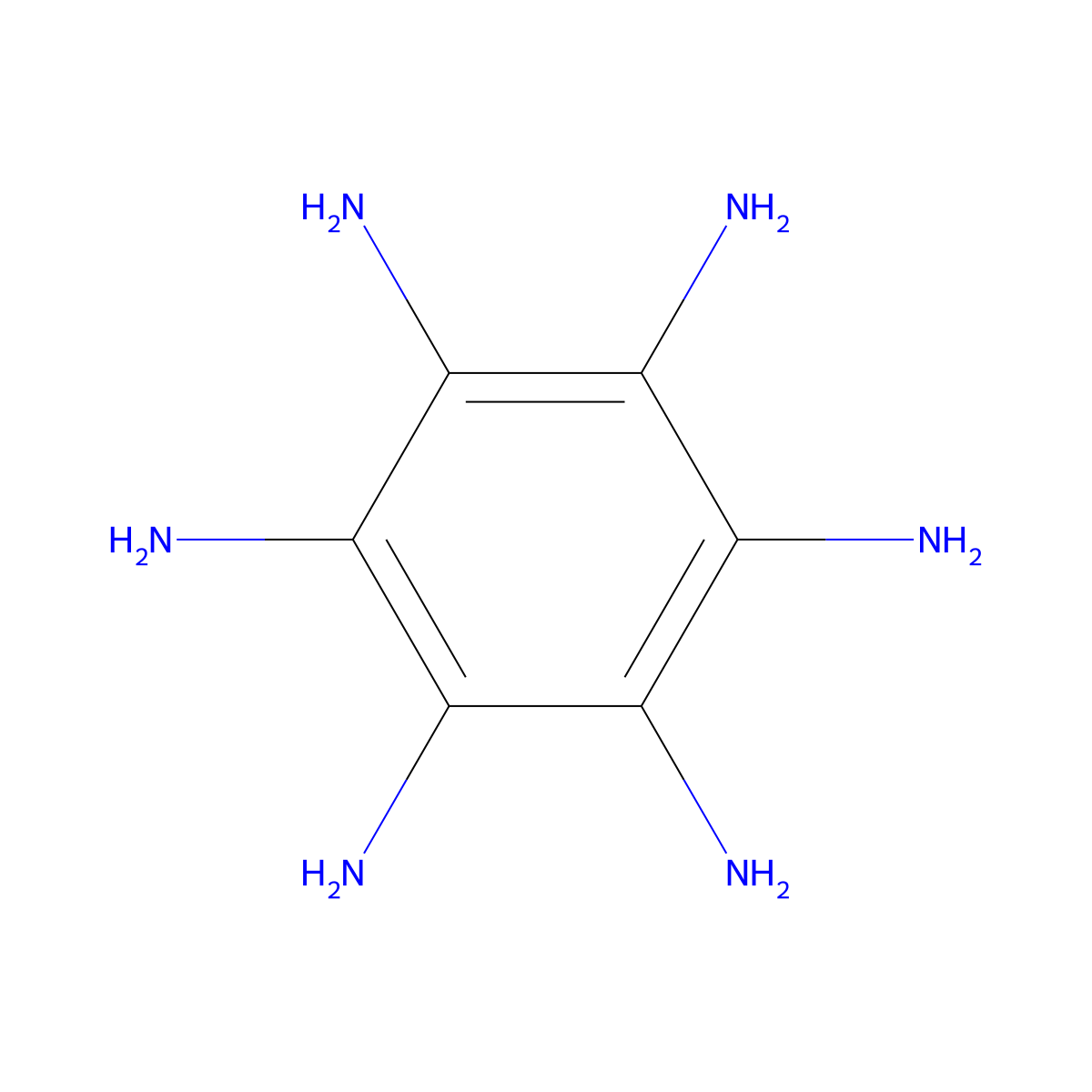 Hexaaminobenzene molecular structure, CAS 4444-26-2
