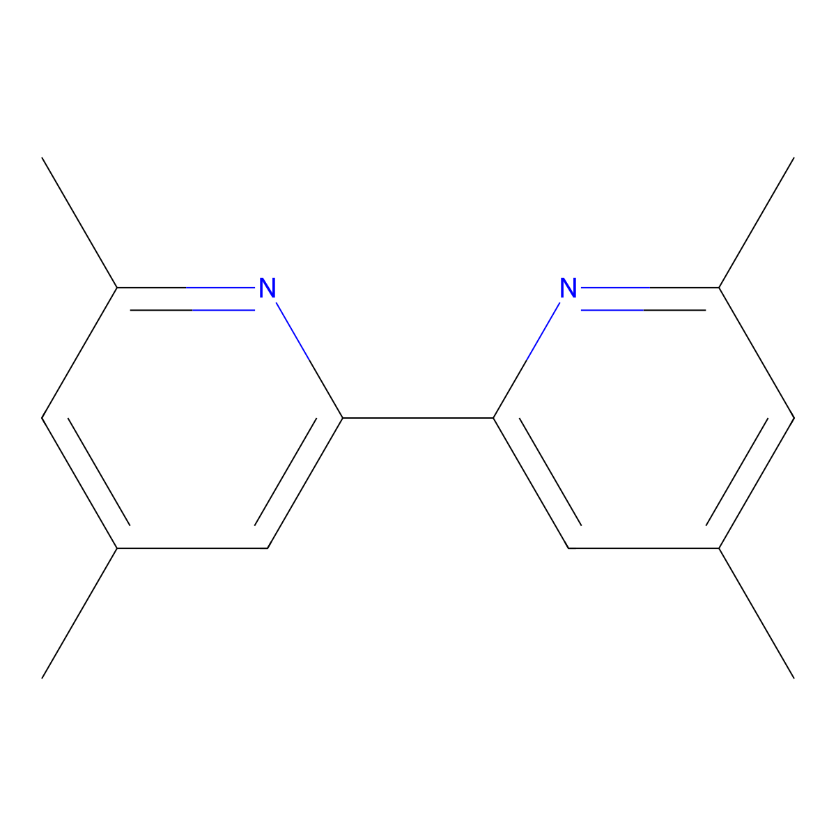 4,4',6,6'-Tetramethyl-2,2'-bipyridine molecular structure, CAS 4444-27-3