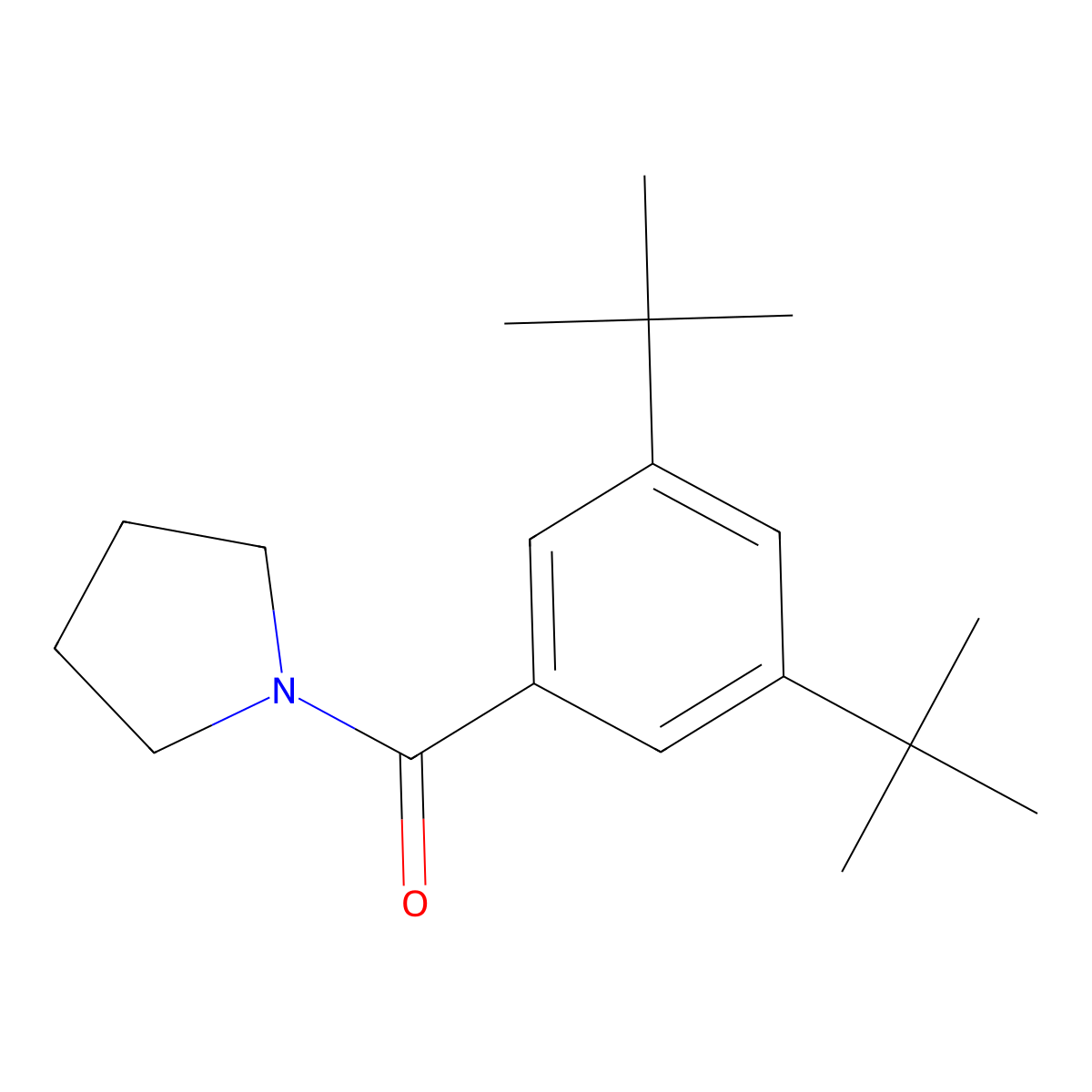 (3,5-Di-tert-butylphenyl)(pyrrolidin-1-yl)methanone molecular structure, CAS 4444-53-5