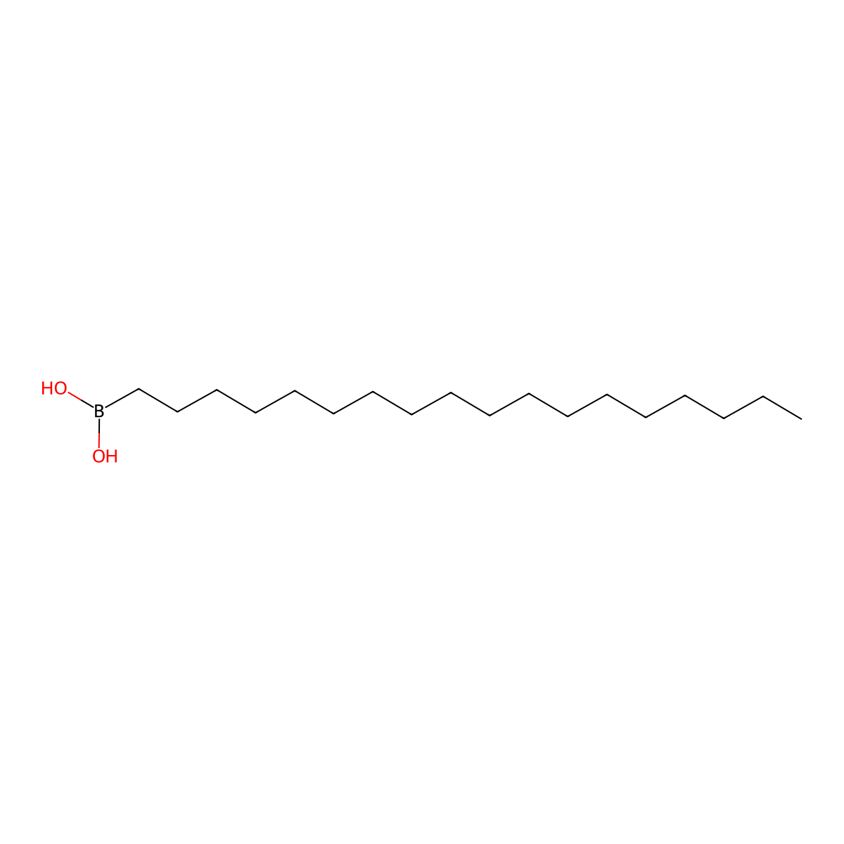 1-Stearylboronic acid molecular structure, CAS 4445-09-4