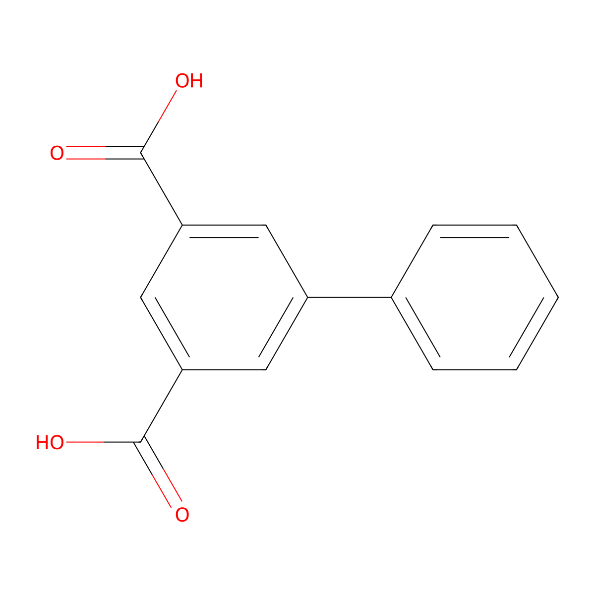Biphenyl-3,5-dicarboxylic acid molecular structure, CAS 4445-59-4