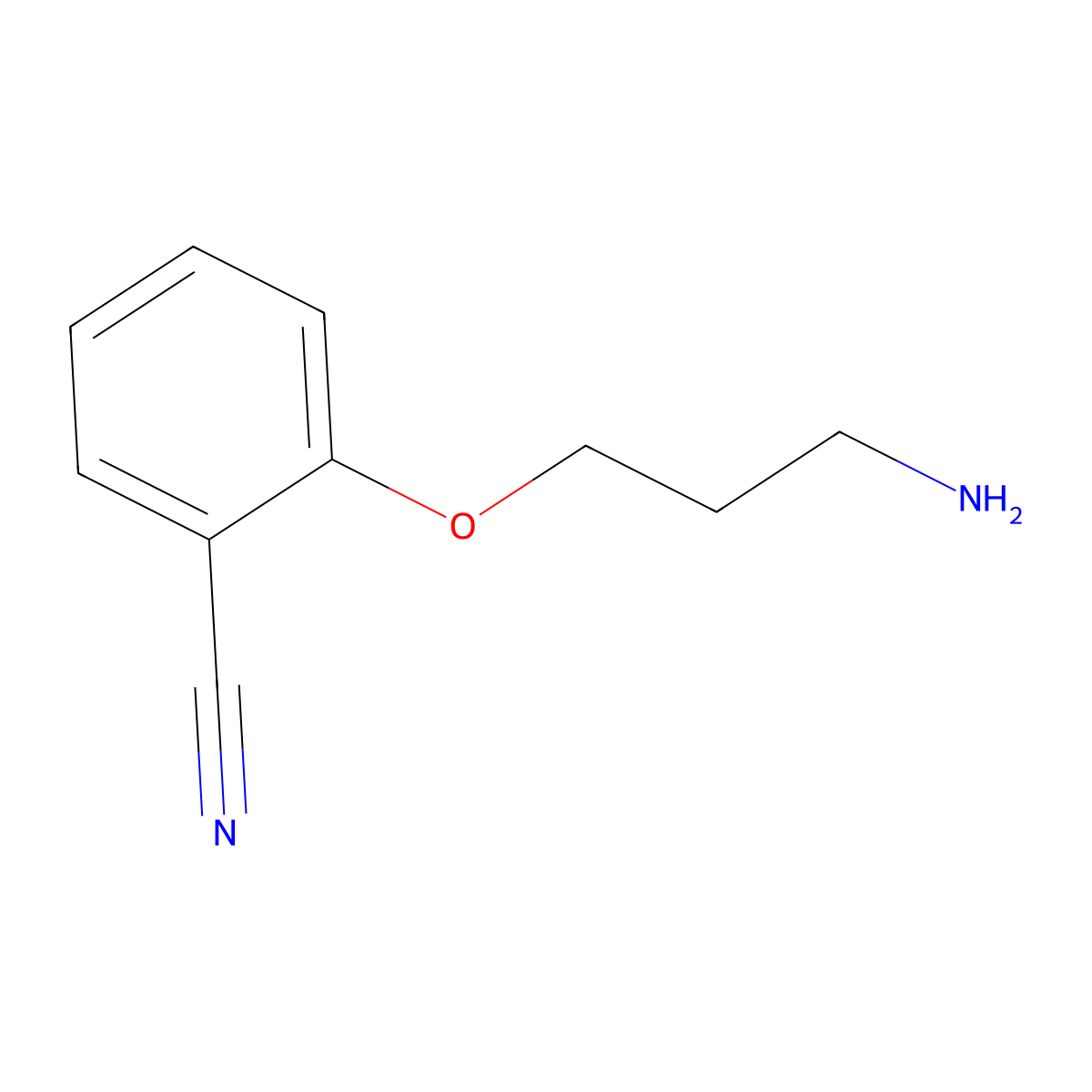 2-(3-Aminopropoxy)benzonitrile molecular structure, CAS 444574-75-8