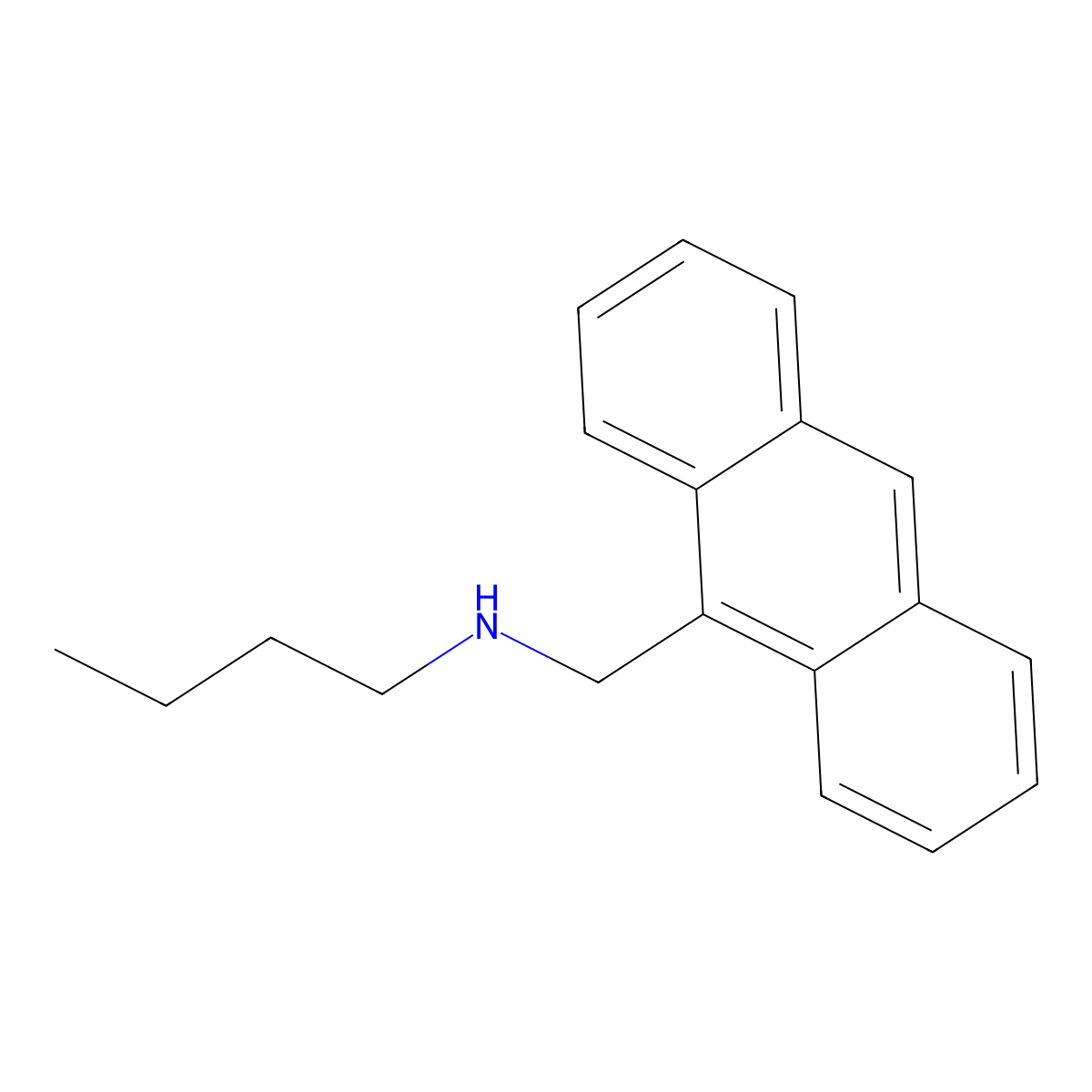[(Anthracen-9-yl)methyl](butyl)amine molecular structure, CAS 444577-38-2