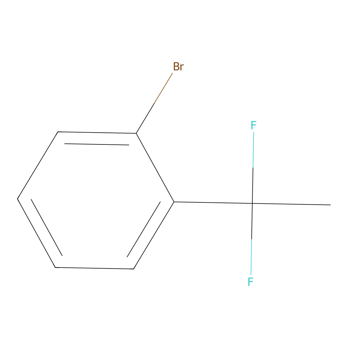 1-Bromo-2-(1,1-difluoroethyl)benzene molecular structure, CAS 444581-46-8
